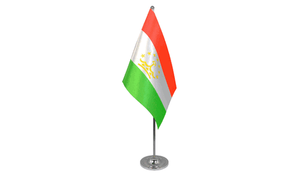 Tajikistan Satin Table Flag